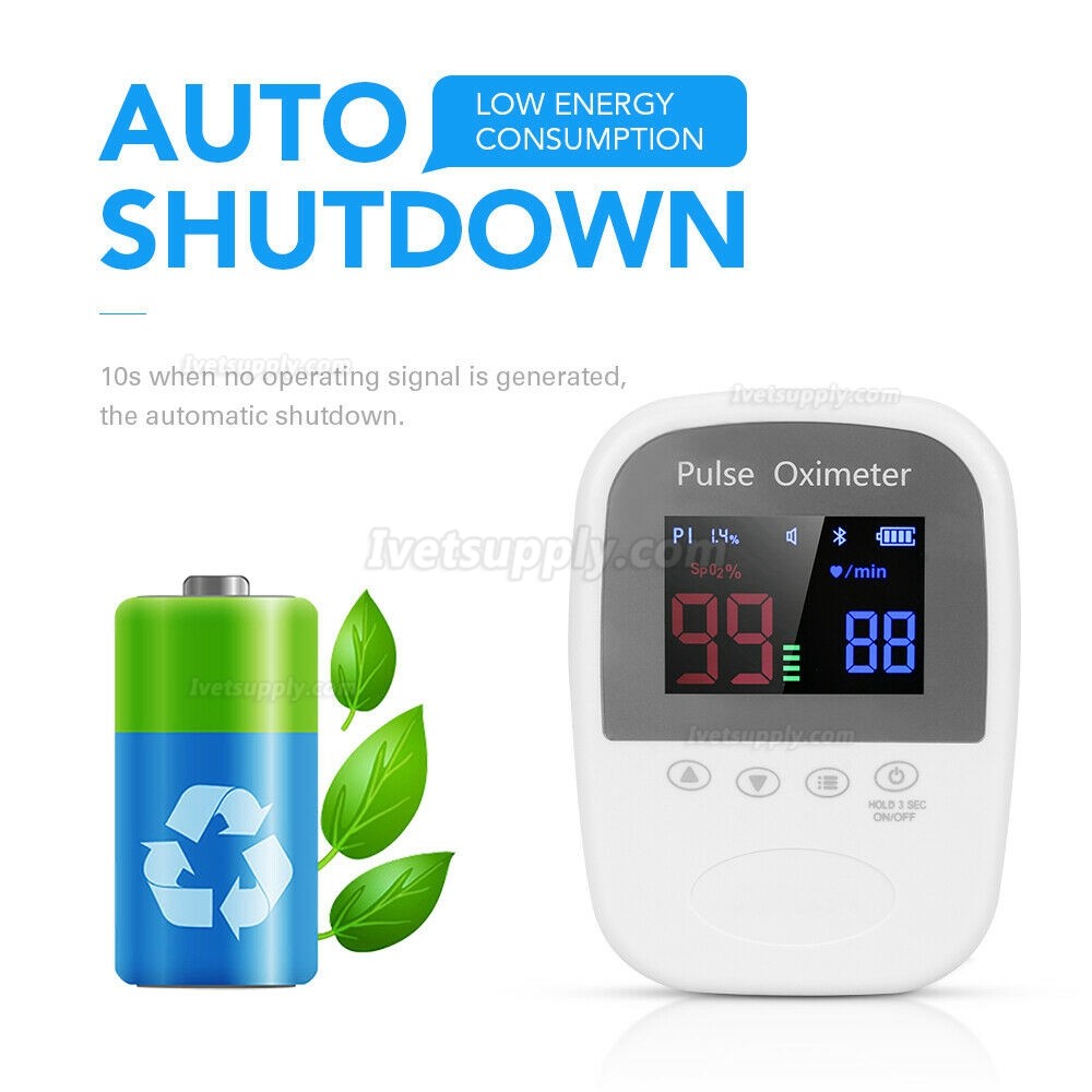 Veterinary Handheld Bluetooth Pet Animal SpO2 Pulse Oximeter Monitoring